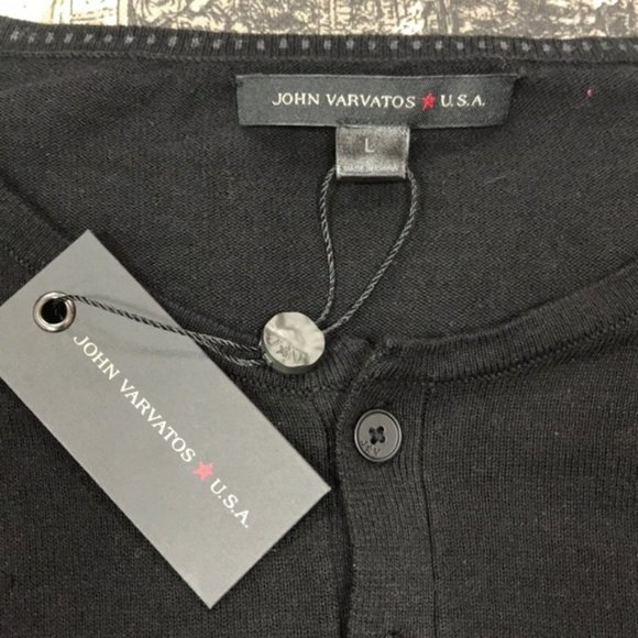 John Varvatos Star USA Henley Sweater - Picture 5 of 6